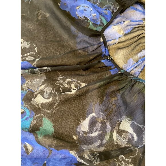 NY & Co Womens Oversized Sheer‎ Floral Top Size S Fairy Grunge Whimsigoth Y2K - Picture 6 of 10